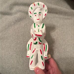 Vintage 1998 Galicia Spain Clay Whistle Folk Art Figurine - Man on Horse